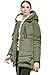 Orolay Women's Thickened Down Jacket Green L