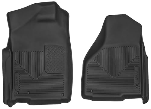 Husky Liners X-act Contour Floor Mats | Fits 2002-2024 Dodge Ram 1500 (19-24 Classic Body Only); 2003-2018 Ram 2500/3500 w/Auto. Trans. Quad/Regular CAB ONLY | Front Row, 2-pc Black - 53521