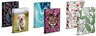 Primes DIY 2023 A5 Week to View Patterned Diary Appointment Diary Office Diary HardBack Casebound Diaries (Blue Marble))