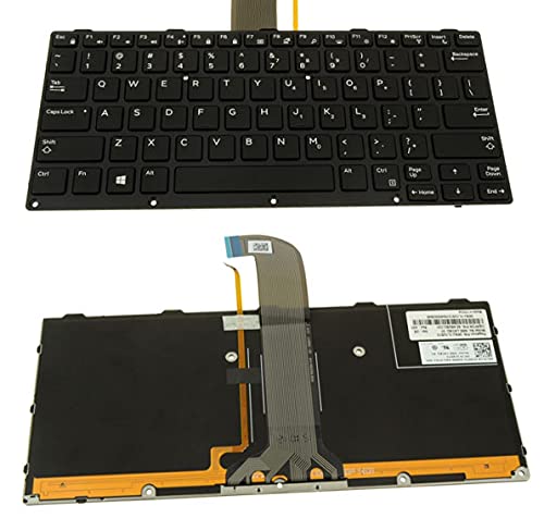 cuiying Replacement Laptop English Backlit Keyboard for Dell Latitude Rugged 5204 5404 5414 5424 7240 7214 7404 7414 7424 PN: NSK-LKBBU 01 0186TV 186TV OKNJ-1A1US13 9Z.NB2BU.B01, Black