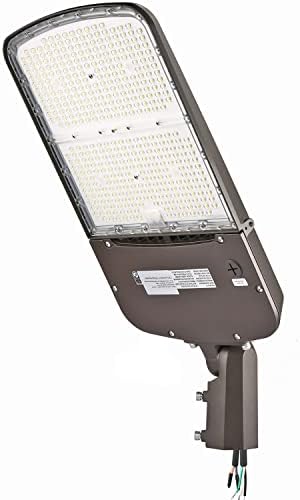 300W Outdoor LED Parking Lot Light with Slip Fitter Mount, 0-10V Dimmable, 5000K, 45000LM [1000W HPS/HID Equiv] UL/DLC Dusk to Dawn Photocell Sensor LED Commercial LED Flood Light