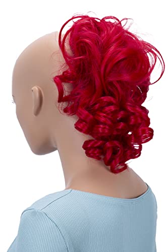 CAISHA Hairpiece Scrunchy Updo Bridal Hairstyles Voluminous Curly Messy Bun Red G26L