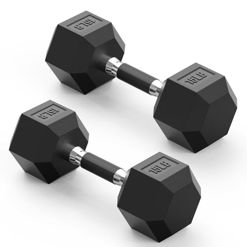 Papababe Encased Hex Dumbbell (15 lb pair)