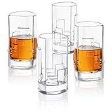 JoyJolt Revere 4-Pack Heavy Base Shot Glass Set, 2-Ounce Ultra Clear Shot Glasses
