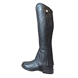 Nahtfarbe: schwarz L Lederchaps Sporty schwarz mit Ziernaht Dressurbogen Reißverschluss (L)