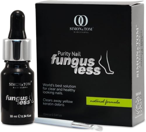 Simon&Tom Fungusless Trattamento Antimicotico - Fungo Unghie Piedi - Soluzione antifungina per unghie con ingredienti naturali - Favorisce la ricrescita delle Unghie Sane- Vegan/10 ml - Made in Spain