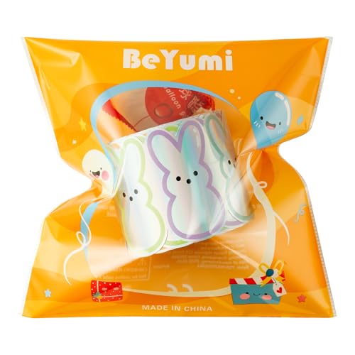 Image of BeYumi Bunny Holographic Border Trim - 65ft Back to School Bunny Straight Rolled Border Trim Iridescent Rabbit Bulletin Board Set School Classroom Office Chalkboard Door Springtime Party Decoration
