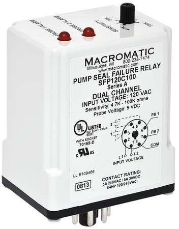 Pump Seal Failure Relay, 2-SPNO, 120VAC