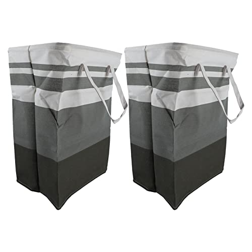 Cesta para la Colada de 75L, 2 uds., Contenedor de Ropa de Algodón y Poliéster, Impermeable para Baño, Dormitorio, Almacenamiento de Ropa Sucia, Almacenamiento en Movimiento