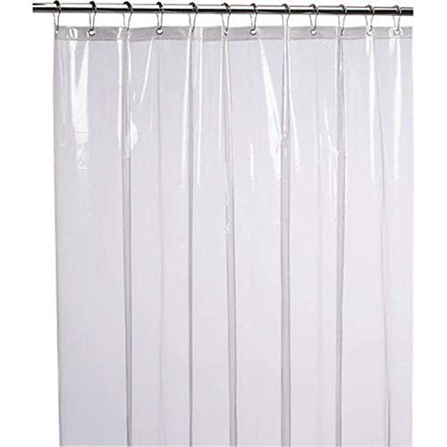 Image of Soulful Creations Solid Blackout Plastic Curtain (9 Feet, White Pencil Pleat, Pack of 1