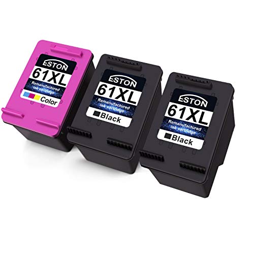 Eston Remanufactured Ink Cartridge Replacement For Hp 61Xl 61 Xl Ink For Envy 4500 4501 4502 4504 5530 5531 5535 High Yield (2Black+1Color,3Pack) #TOP1