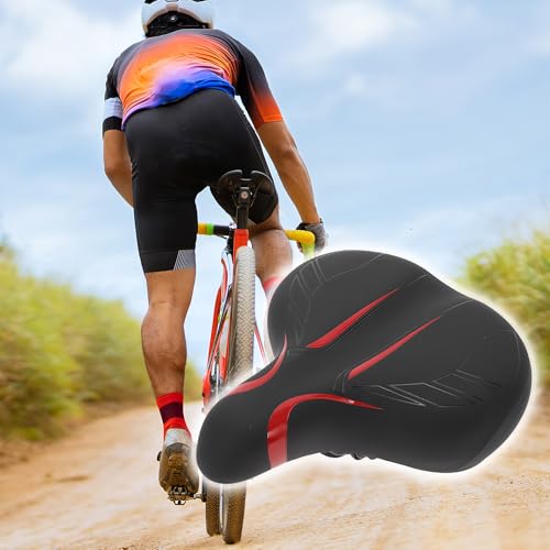 Selle de vélo imperméable rouge confortable avec outils d'installation pour cyclisme de route - 6
