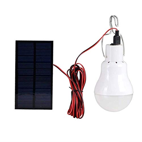 JZK Lampe d'éclairage extérieur d'ampoule LED d'énergie solaire portable avec panneau solaire de câble USB pour l'éclairage de jardin de pêche de tente de camping de randonnée