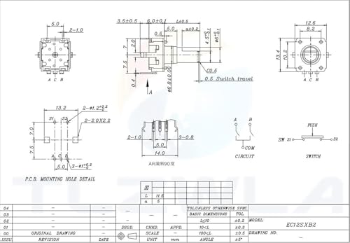 Encodeur rotatif 360 EC12 potentiometre numerique 5 broches 24bits