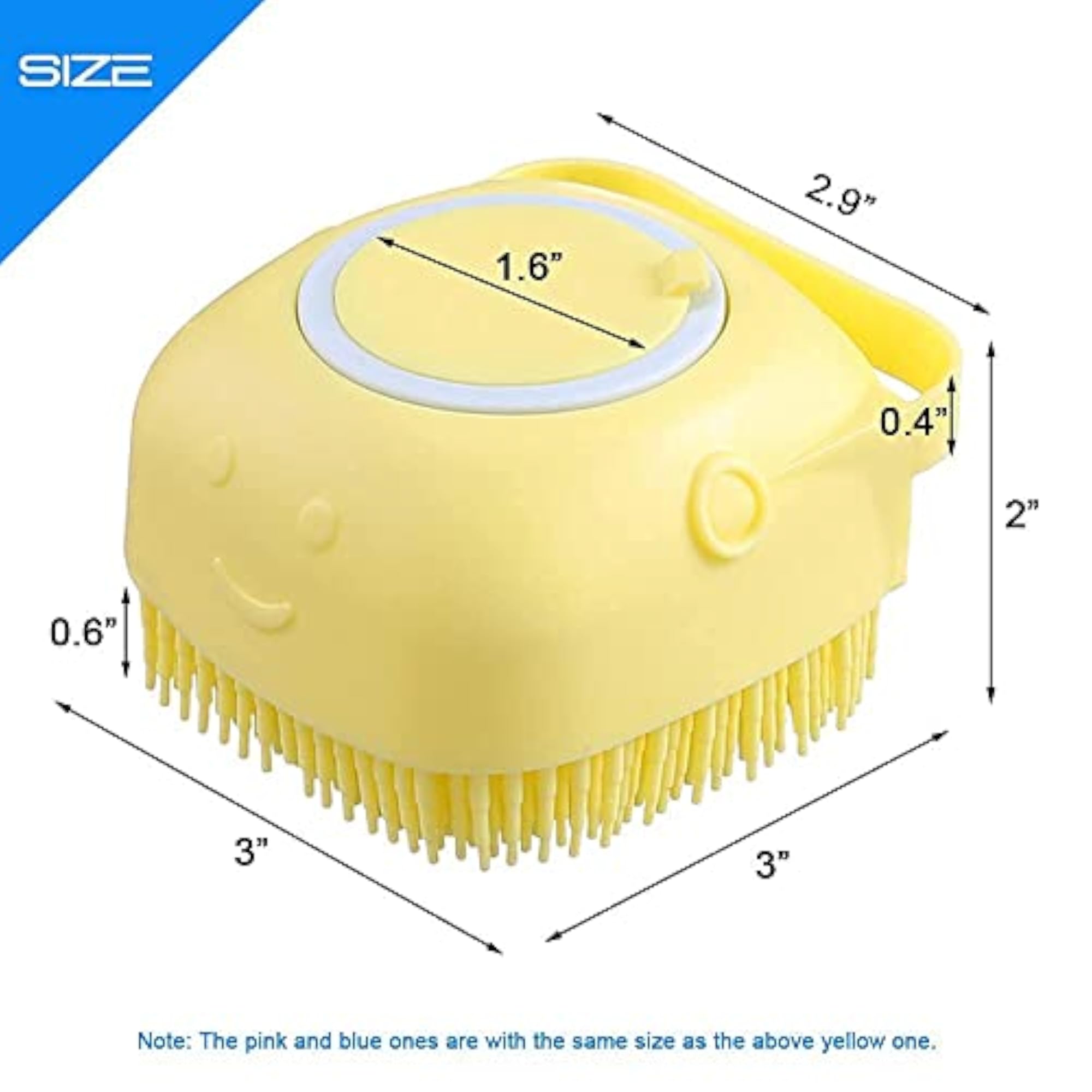 Silicone Bath Brush with Shower Gel Dispenser, Mud Remover