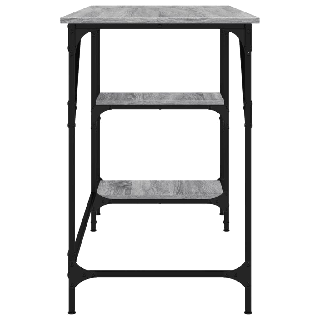 Biurko Sonoma szare 120 x 50 x 75 cm materiał drewnopochodny z metalową