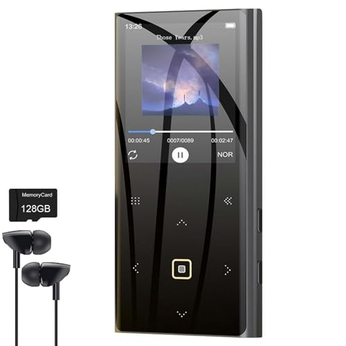160GB MP3 Player for Kids with Bluetooth Portable Music Player 2.4' Large Screen Built-in Speaker Support Video FM Radio Voice Recorder E-Book Earphones Included