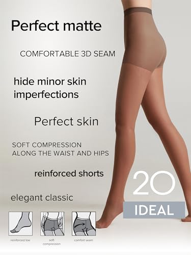 Image of Conte Tights Classic Matt Sheer Pantyhose with Control Top Ideal 20 den
