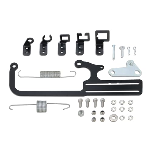 304147 EZ-EFI Cable Mount Kit Carburetor Throttle Cable Mount Bracket Compatible with GM 700R4 TH350 transmissions C10