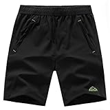 メンズ ランニング ハーフパンツ 吸汗速乾 スポーツ ショートパンツ 短パン ファスナーポケット付き アウトドアウェア 半ズボン サッカー テニス マラソン ウォーキング バドミントン 運動着 釣り 体育着 登山用 ブラック2 3XL