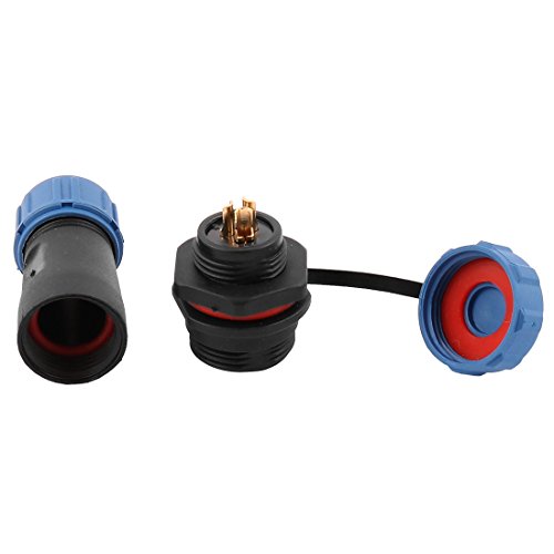 Conector aviación Aexit SP1311/S 3 terminales azul negro miniatura 1