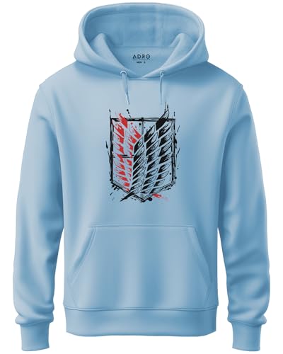 Image of ADRO Men's Fleece Attack On Titan Hooded Printed Hoodies