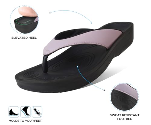 Image of AEROTHOTIC Original Orthotic Comfort Thong Style Flip Flops Sandals for Women with Arch Support for Comfortable Walk
