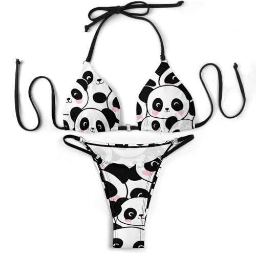 Two Piece Bathing Suit Sexy Halter Triangle Bikini Sets Travel Summer Swimsuit3