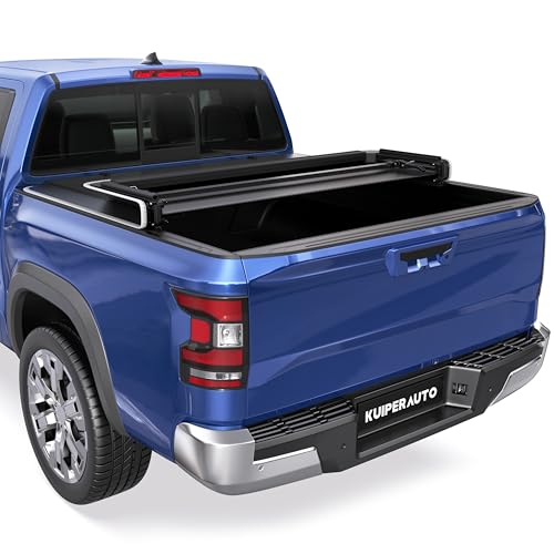 KUIPERAUTO 5FT Tri Fold Soft Folding Truck Bed Tonneau Cover