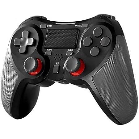 Amazon Ps4 コントローラー ワイヤレス Ps4 Pro Slim Pc対応 Hd振動 連射 ゲームパッド ゲームコントローラー Usb Bluetooth 接続 イヤホンジャック スピーカー内蔵 高耐久ボタン ブラック Aibeier パソコン 周辺機器 通販