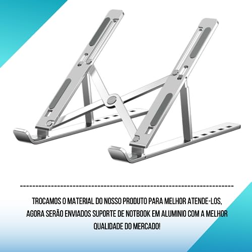 Suporte para Notebook, Laptop, Tablet Regulável Ergonômico Base Dobrável Portátil P/Apoio Mesa Artic