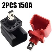 2X 150A Kupfer Sammelschiene Verteilerblock für Batterieanschluss - Flammschutz PA66 IP67 Energiespeicher Terminal Schwarz – Ansicht 5