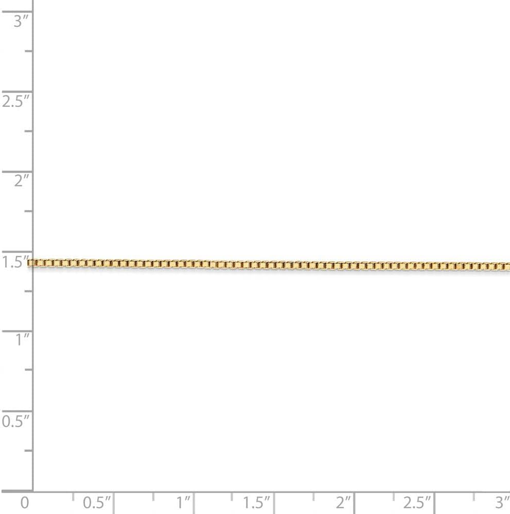 The Black Bow 1.25mm, 14k Yellow Gold, Solid Box Chain Anklet or Bracelet
