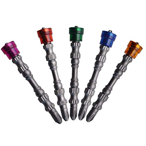 Yakamoz 10Pcs Magnetic Collar Design Ph2 Double End Magnetic Phillips Cross Screwdriver Bits Set Electric Screw Driver Power Tools | 1/4" Hex Shank, 2-1/2" Length #TOP2