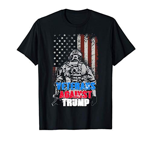 Veterans Against Trump US Veteran Flag Biden 2020 ANTI TRUMP T-Shirt