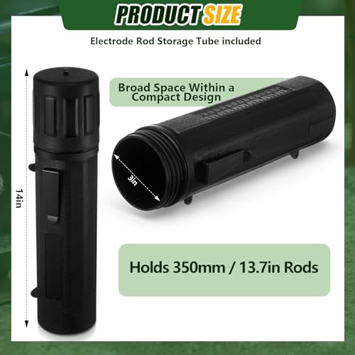 Image of Zonon 4 Pcs Welding Rod Storage Tube 14 Inch Tig Rod Holder, Black
