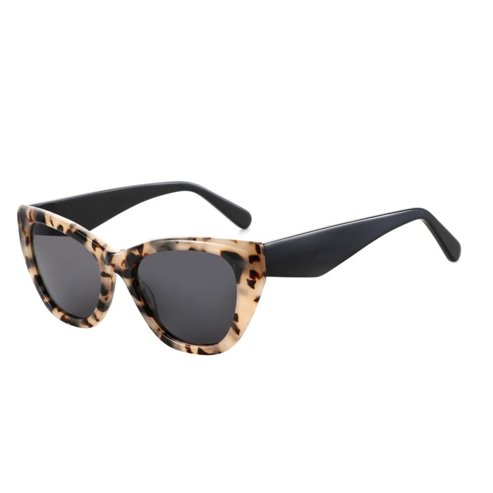 Gafas de sol polarizadas de acetato con forma de mariposa, protección UV400, ideales para regalar.