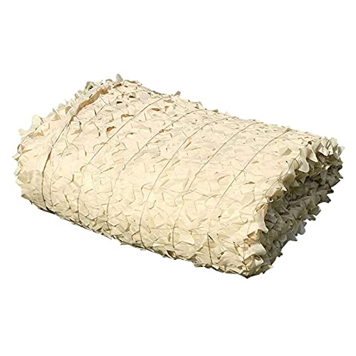 CAMOUFLAGE NETTING, CAMO BEIGE Nets Plantas Genible Sun Shade Speade, para la caza del bosque militar Hobres de caza Ocultar la cubierta de coches de acampar, 1.5x4m, 2x3m, 2x5m, 2x6m, 3x3m, 4x5m, 6x6