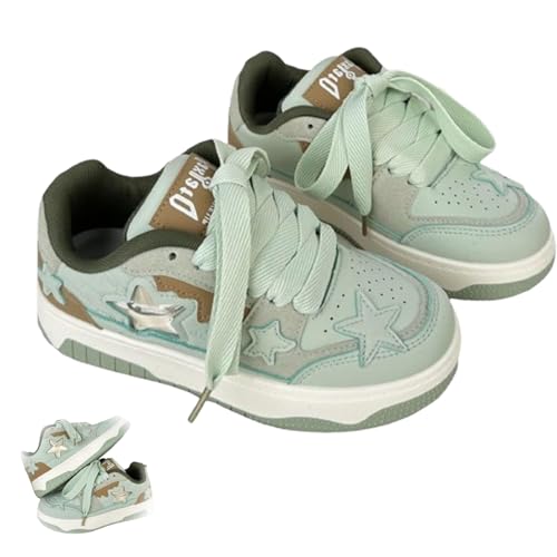 Star Shoes Walking Sneakers for Women,Y2K AestheticCute Thick Fashion Sneakers Shoes,Cute Chunky Fashion Shoes for Casual Wear Sports