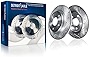 Detroit Axle - 10.23' (260mm) Rear Drilled Slotted Disc Brake Rotors Replacement for Acura Integra Type R RSX Honda Accord Civic Si - 2pc Set