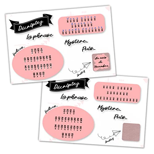 Générique - Carte à gratter jeu phrase mystère annonce naissance grossesse - personnalisable - Rose