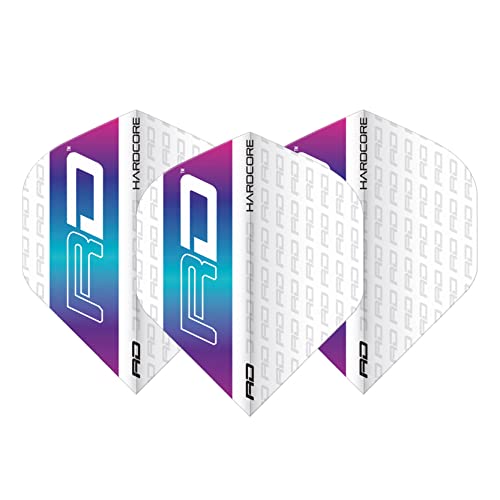 Foto von RED DRAGON Hardcore XT RD Logo Regenbogen Dartflug - 4 Set pro Packung (insgesamt 12 Dart-Flights)