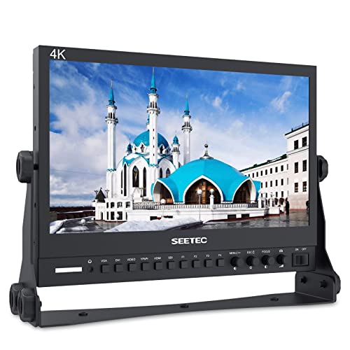 Image of P133-9HSD 13.3 Inch Pro SDI Broadcast Monitor Professional LCD Director Studio Production Monitoring IPS Screen Full HD 1920x1080 Aluminum Design with 3G-SDI 4K HDMI AV YPbPr