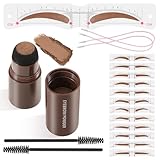 GEUUFEA Eyebrow Stamp Stencil Kit, Waterproof 1 Step Brow Stamp Kit, Shaping Brow Powder for Beginner, with 12 Popular Reusable Eyebrow Stencils & 2 Eyebrow Brushes -  shenzhenshizhibodianzishangwuyouxiangongsi