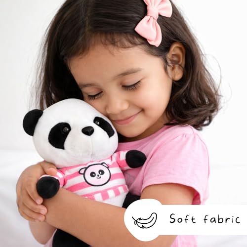 Image of TOYTALES Thug Panda Hanging Plush Soft Toy for Kids | Cute Stuffed Animal & Huggable Plush Toy for Boys & Girls | Adorable Small Size Panda Teddy Gift (Color May Vary)