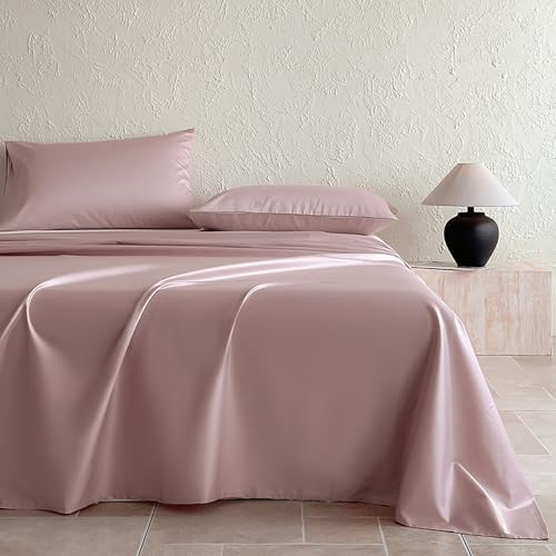 JIANINGHOME - Sábana plana para 2 personas, 245 x 270 cm + (50 x 75 cm, 2 piezas), sábana plana Super King size, algodón, transpirable y resistente a la decoloración, no arrugable, calidad hotelera