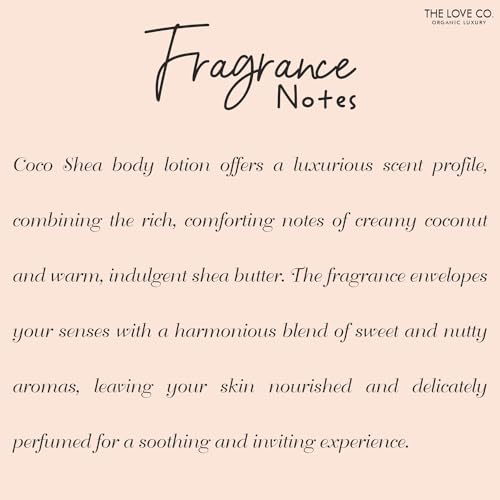 Image of THE LOVE CO. Coco Shea Body Lotion For Dry Skin 100ml | 24 Hours Intense Deep Hydration | Shea Butter Moisturizer Extra Hydrating