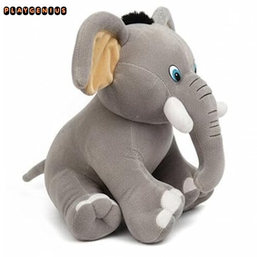 Image of Sitting Elephant Soft Toy - Grey | Super-Soft Plush Stuffed Animal for Girls Kids | Soft Stuff Toy for Kids | Ideal for Birthday Gift - 36 CM | Cute-Design & Washable