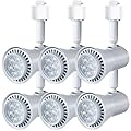 7W H Type LED Track Lighting Heads, 4000K Neutral White Dimmable Bright LED Track Lighting for Accent Retail Kitchen Artwork(6 Pack)