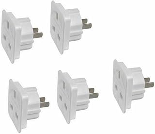 High Grade - [5 PACK] Travel Adapter Converts UK Plug to 2 pin (Flat) Plug - Works in USA/China/Japan/Thailand/Vietnam/Australia/Malaysia/Maldives/Mexico and More